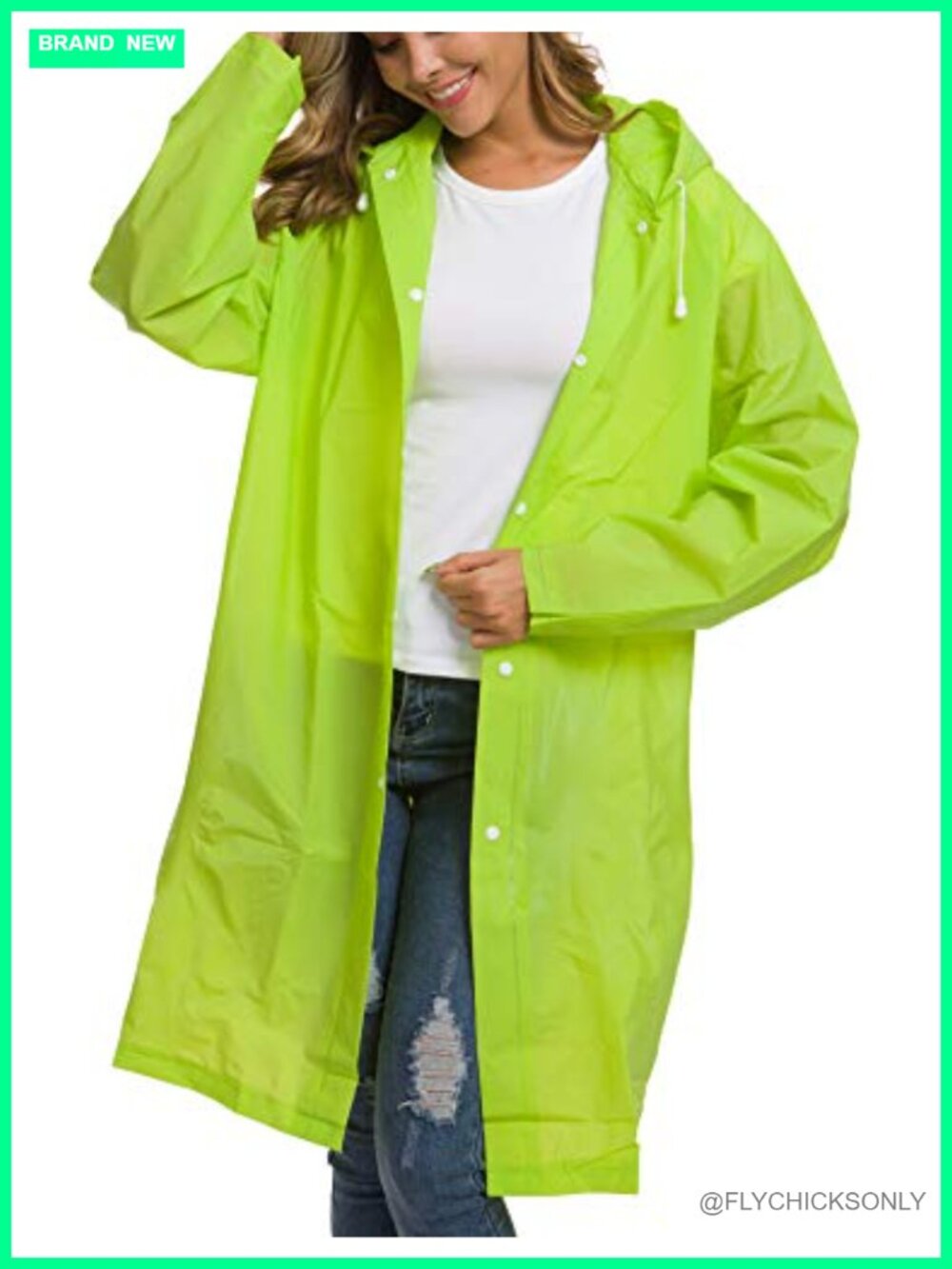 EVA Raincoat Waterproof Reusable Unisex Long Rain Poncho Lightweight